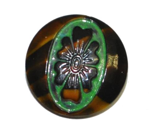 Glasknopf, handgefertigt, handbemalt In Gablonz / Böhmen hergestellt (nur einmal auf Lager)